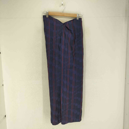 ヨウジヤマモトプリュスノアール YOHJI YAMAMOTO+NOIR 02SS ドット×ストライプ サイドボタンスリットアシンメトリースカート レディース  2